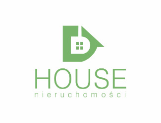 Projekt graficzny logo dla firmy online D house nieruchomości